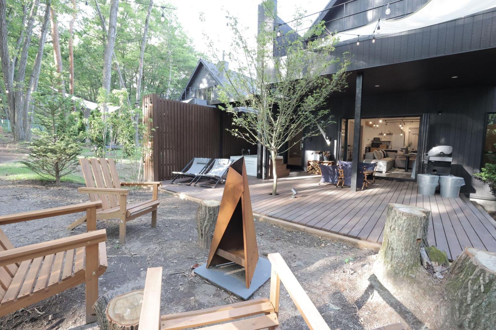 Sauna Forest Cabin 軽井沢 御代田　Mori-Asobi Oiwake Exteriör bild